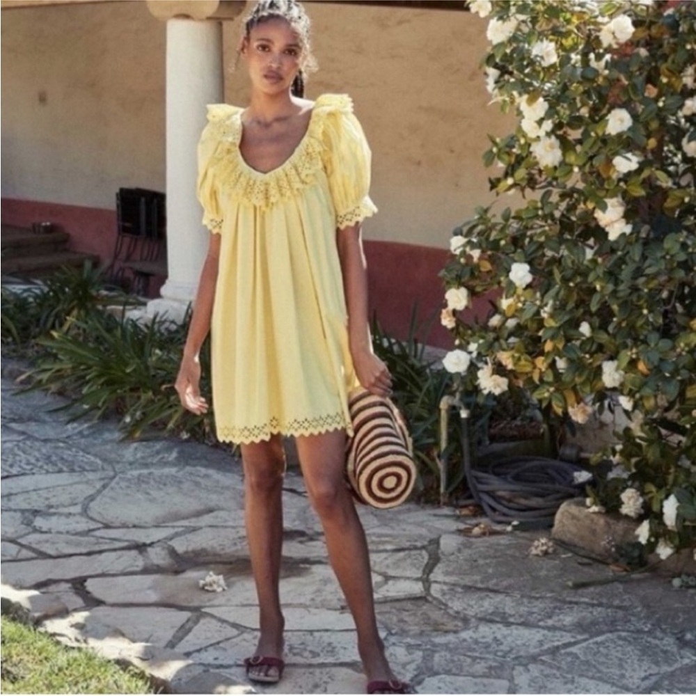DÔEN lona Chime Mini Dress in Pomelo - Picture 2 of 12